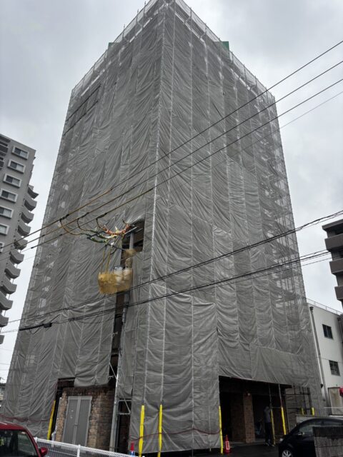 マンション改修工事　仮設工事